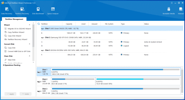 图片[1]-MiniTool Partition Wizard Technician(磁盘分区工具) v12.9 便携版-优享软件