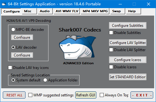 图片[1]-Shark007 Codecs多媒体编解码器套件 v20.0 绿色版-优享软件